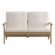 Natural Cedar/Cream |#| All-Weather Poly Resin Adirondack Loveseat & Cushions - Natural Cedar/Cream