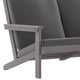 Gray |#| All-Weather Poly Resin Adirondack Loveseat & Cushions - Gray/Gray