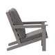 Gray |#| All-Weather Poly Resin Adirondack Loveseat & Cushions - Gray/Gray