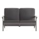Gray |#| All-Weather Poly Resin Adirondack Loveseat & Cushions - Gray/Gray