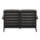 Black/Charcoal |#| All-Weather Poly Resin Adirondack Loveseat & Cushions - Black/Charcoal