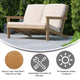 Natural Cedar/Cream |#| All-Weather Poly Resin Adirondack Loveseat & Cushions - Natural Cedar/Cream