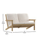 Natural Cedar/Cream |#| All-Weather Poly Resin Adirondack Loveseat & Cushions - Natural Cedar/Cream
