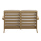 Natural Cedar/Cream |#| All-Weather Poly Resin Adirondack Loveseat & Cushions - Natural Cedar/Cream