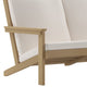 Natural Cedar/Cream |#| All-Weather Poly Resin Adirondack Loveseat & Cushions - Natural Cedar/Cream