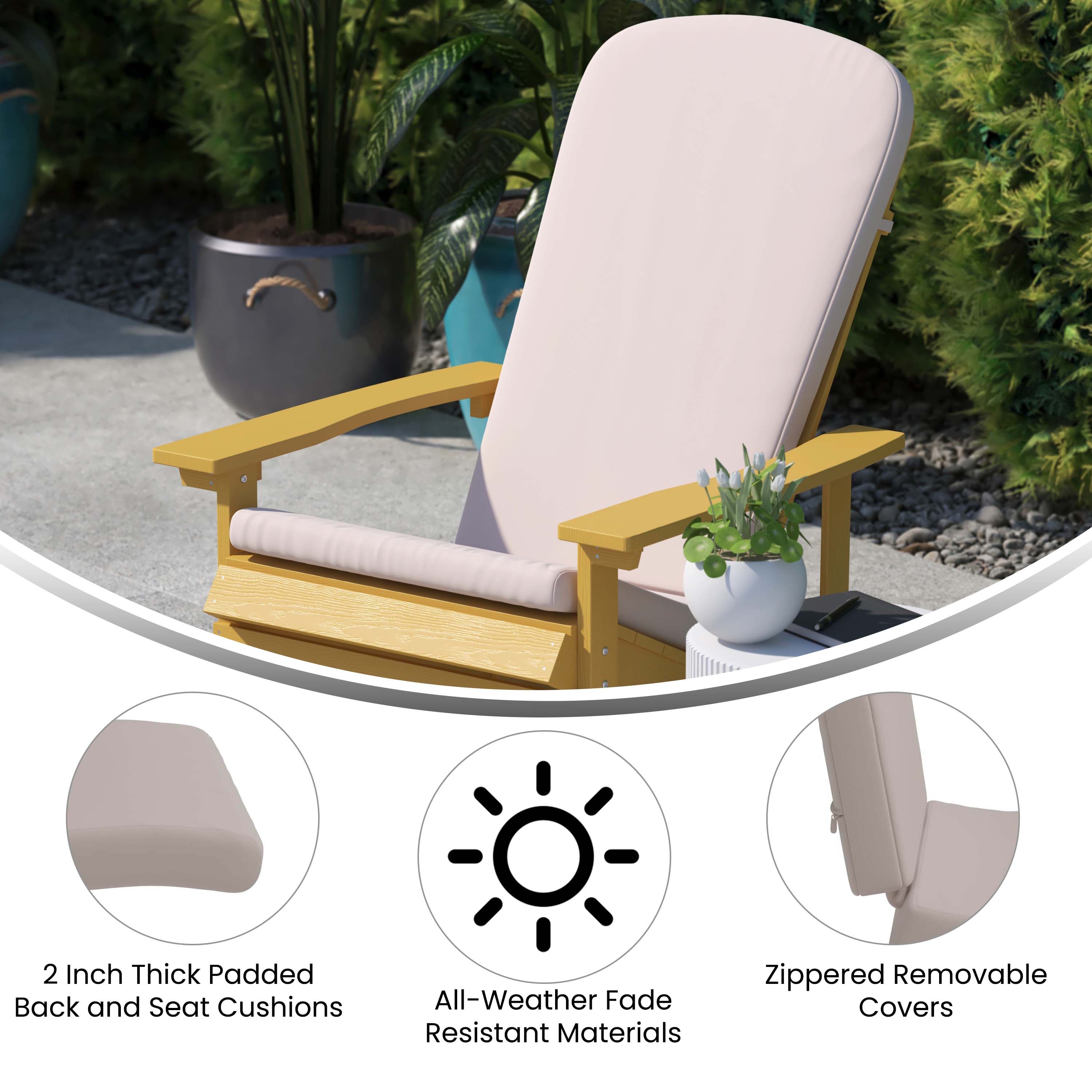 2PK Adirondack Cushions JJ CSN14501 2 Best Chiavari Chairs
