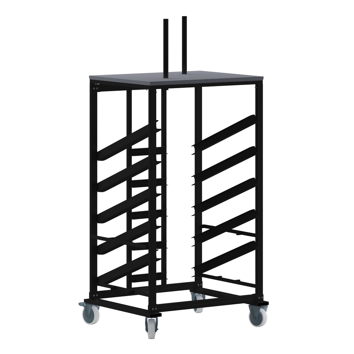 Cocktail Table Dolly with Sloped Shelves for 30inch Round Tables
