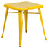 Commercial Grade 23.75" Square Metal Indoor-Outdoor Table