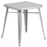 Commercial Grade 23.75" Square Metal Indoor-Outdoor Table