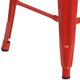 Red |#| Commercial Grade 24inchH Backless Red Metal Indoor-Outdoor Counter Height Stool