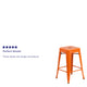 Orange |#| Commercial Grade 24inchH Backless Orange Metal Indoor-Outdoor Counter Height Stool