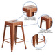 Copper |#| 24inch High Backless Copper Indoor-Outdoor Counter Height Stool