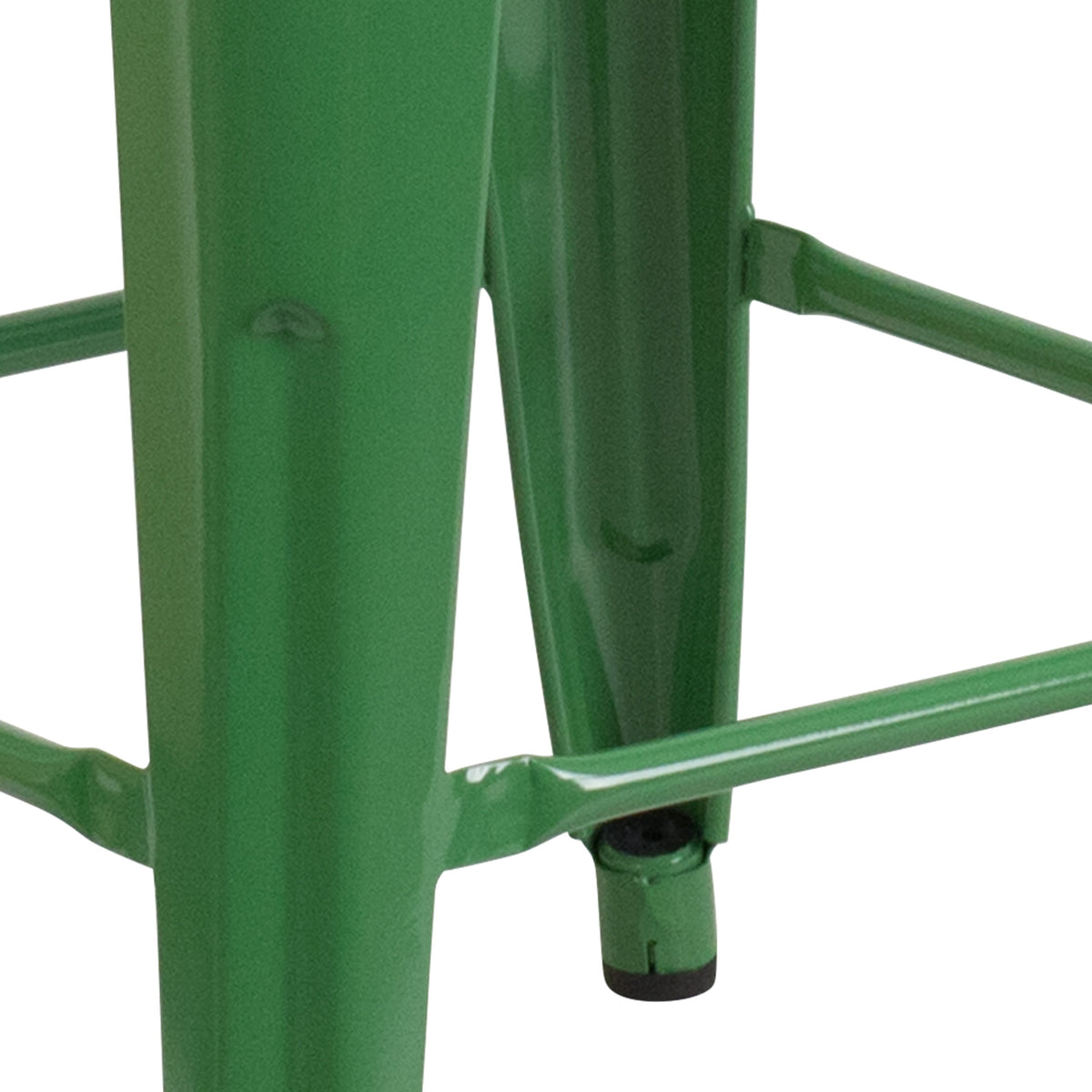 Green |#| Commercial Grade 24inchH Backless Green Metal Indoor-Outdoor Counter Height Stool