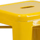 Yellow |#| Commercial Grade 24inchH Backless Yellow Metal Indoor-Outdoor Counter Height Stool