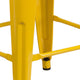 Yellow |#| Commercial Grade 24inchH Backless Yellow Metal Indoor-Outdoor Counter Height Stool