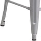 Silver |#| Commercial Grade 24inchH Backless Silver Metal Indoor-Outdoor Counter Height Stool