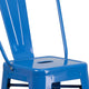 Blue |#| 30inch High Blue Metal Indoor-Outdoor Barstool with Back - Kitchen Furniture