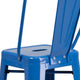 Blue |#| 30inch High Blue Metal Indoor-Outdoor Barstool with Back - Kitchen Furniture