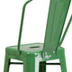 Green |#| 30inch High Green Metal Indoor-Outdoor Barstool with Back - Kitchen Furniture