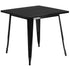 Commercial Grade 31.5" Square Metal Indoor-Outdoor Table