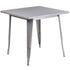 Commercial Grade 31.5" Square Metal Indoor-Outdoor Table