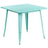 Commercial Grade 31.5" Square Metal Indoor-Outdoor Table