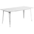 Commercial Grade 31.5" x 63" Rectangular Metal Indoor-Outdoor Table