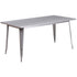 Commercial Grade 31.5" x 63" Rectangular Metal Indoor-Outdoor Table