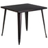 Commercial Grade 31.75" Square Metal Indoor-Outdoor Table