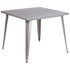 Commercial Grade 35.5" Square Metal Indoor-Outdoor Table