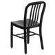 Black |#| Black Metal Indoor-Outdoor Chair - Kitchen Chair - Restaurant Seating