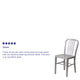 Silver |#| Silver Metal Indoor-Outdoor Chair - Kitchen Chair - Restaurant Seating