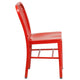 Red |#| Red Metal Indoor-Outdoor Chair - Kitchen Chair - Restaurant Seating