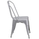 Silver |#| Silver Metal Indoor-Outdoor Stackable Chair - Restaurant Chair - Bistro Chair