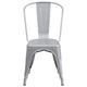 Silver |#| Silver Metal Indoor-Outdoor Stackable Chair - Restaurant Chair - Bistro Chair