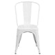 White |#| White Metal Indoor-Outdoor Stackable Chair - Restaurant Chair - Bistro Chair