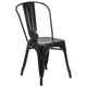 Black |#| Black Metal Indoor-Outdoor Stackable Chair - Restaurant Chair - Bistro Chair