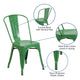 Green |#| Green Metal Indoor-Outdoor Stackable Chair - Restaurant Chair - Bistro Chair