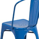 Blue |#| Blue Metal Indoor-Outdoor Stackable Chair - Restaurant Chair - Bistro Chair