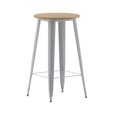 Declan Commercial Indoor/Outdoor Bar Top Table, 23.75