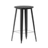 Declan Commercial Indoor/Outdoor Bar Top Table, 23.75" Round All Weather Poly Resin Top with Steel base