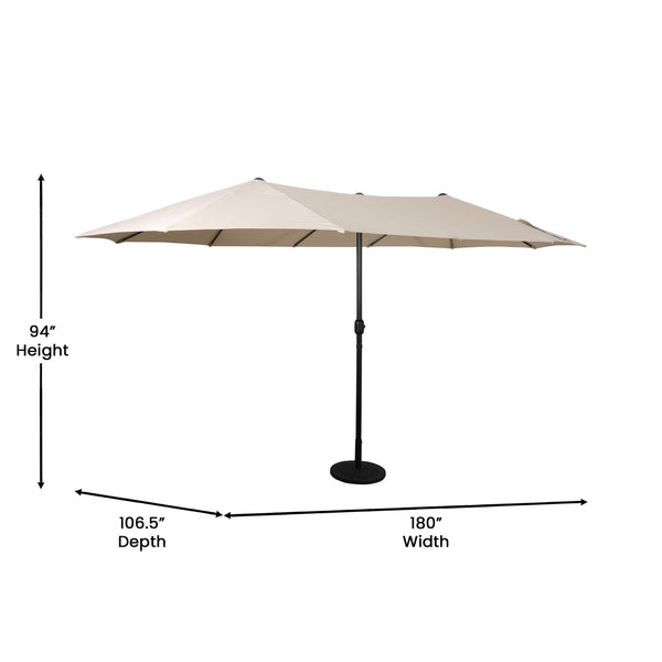 base for patio umbrella 15 ft 15 FT Triple Head Umbrella GM-WL-UU021- – Best Chiavari Chairs