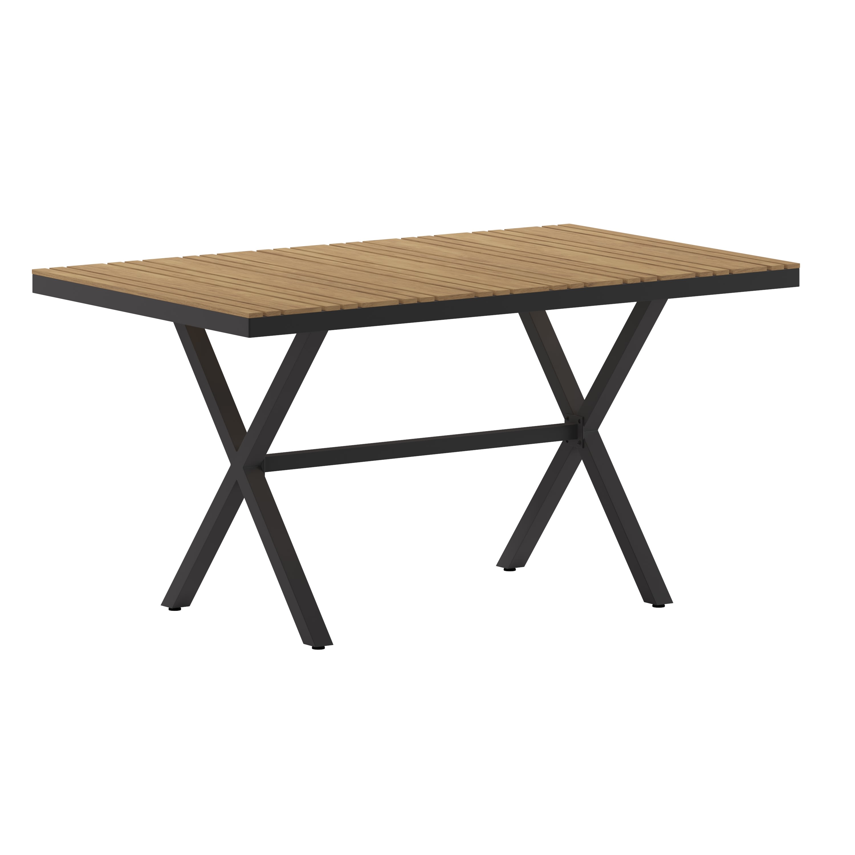 Faux teak new arrivals outdoor dining table