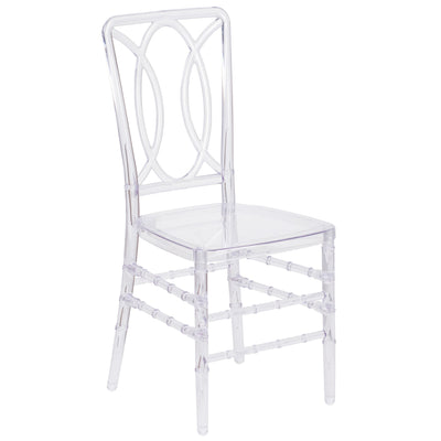 Flash Elegance Transparent Stacking Chair with Designer Back - Event Chair - UV Resistant - View 1