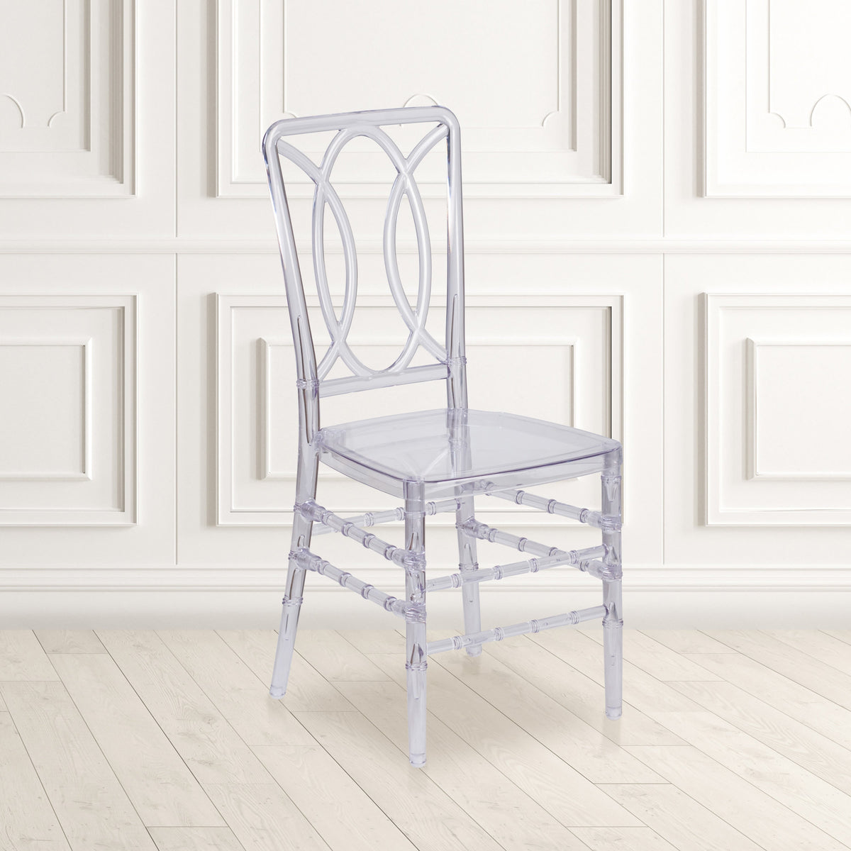 Crystal Ice Stacking Chair with Designer Back - Event Stack Chair - UV Resistant