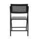 Black |#| 2 Pack Commercial Cane Rattan Folding Chairs - Wood Backs and Seats - Black