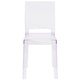 Ghost Chair with Square Back in Transparent Crystal - Wedding Chairs