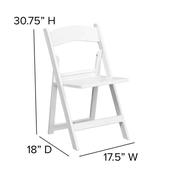 Flash Furniture White Resin Chiavari Chair - Stacking Event Chair For Weddings & Parties