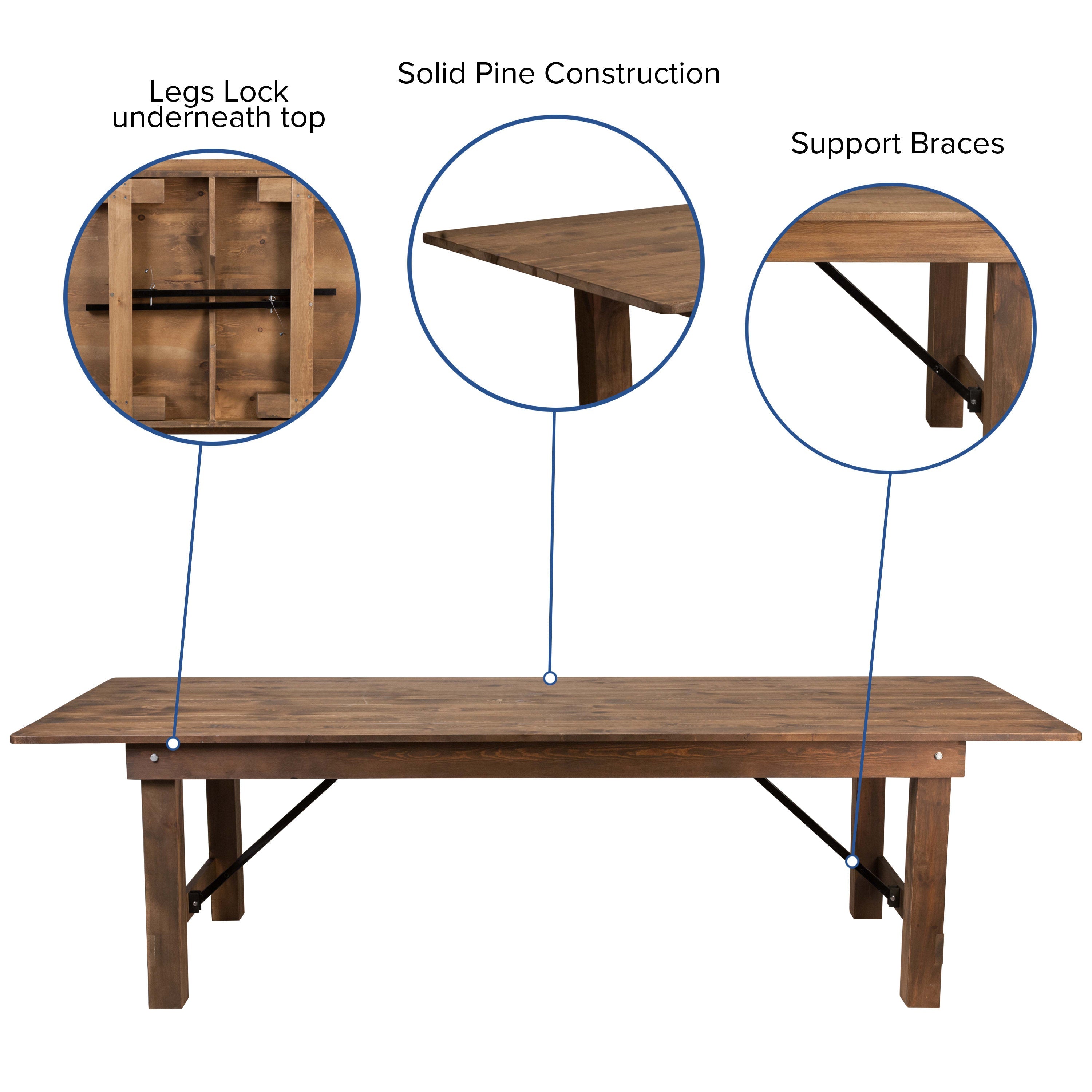 Hercules folding farm table deals