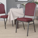 Brown Patterned Fabric/Gold Vein Frame |#| Crown Back Stacking Banquet Chair in Brown Patterned Fabric - Gold Vein Frame